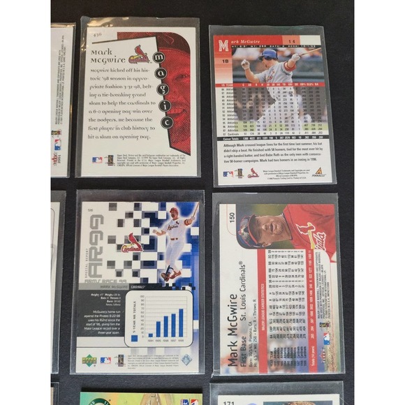 Mark McGwire, Oakland A's, Cardinals - Collection of 14 Baseball Cards - Picture 7 of 9